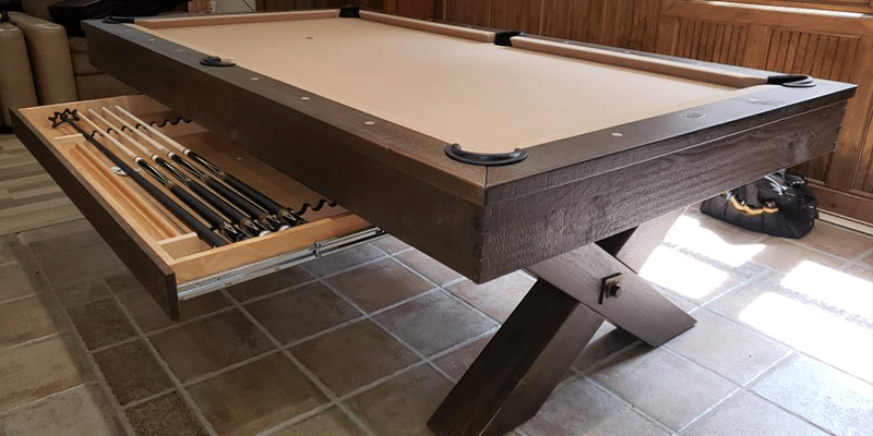 durango_pooltable_pine_mbk_drawer_open | Durango | West Penn Billiards durango_pooltable_pine_mbk_drawer_open