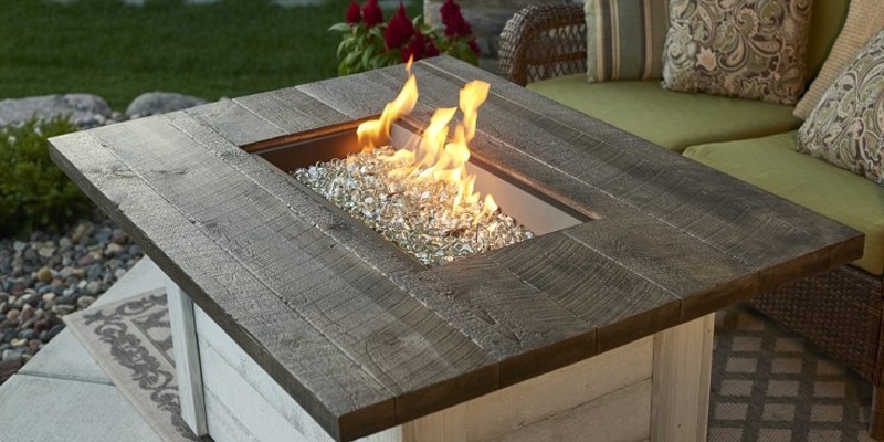 Alcott | Alcott Rectangular Gas Fire Pit Table | West Penn Billiards
