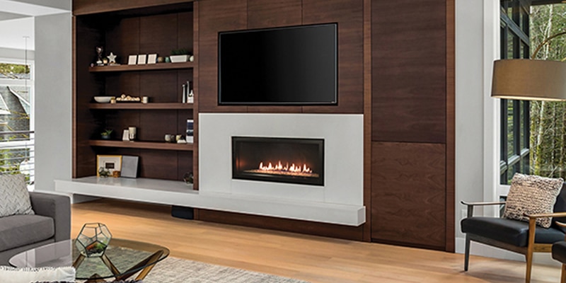 Boul36 | Boulevard Direct-Vent Linear Fireplace, 36 | West Penn Billiards