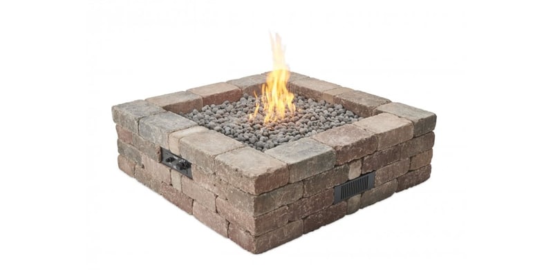 Bronson-Sqaure | Bronson Block Square Gas Fire Pit Kit | West Penn Billiards