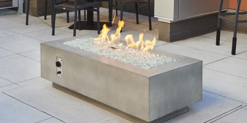 Cove-54 | Cove 54″ Linear Gas Fire Pit Table – More Colors | West Penn Billiards
