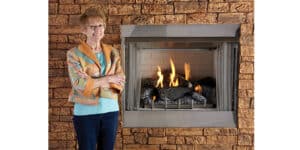 Carol Rose Coastal Collection Outdoor Fireplace, Premium 36