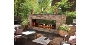 Carol Rose Coastal Collection Outdoor Fireplace, Linear See-Through 48
