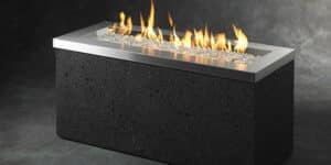 SS-Key-Largo | Stainless Steel Key Largo Linear Gas Fire Pit Table | West Penn Billiards