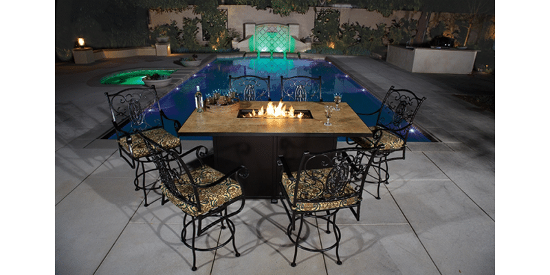 Santorini-dining-fire | Santorini 54″ Dining Fire Pit | West Penn Billiards