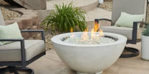 White Cove 42" Round Gas Fire Pit Bowl
