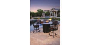 Santorini 42"x72" Counter Height Dining Fire Pit
