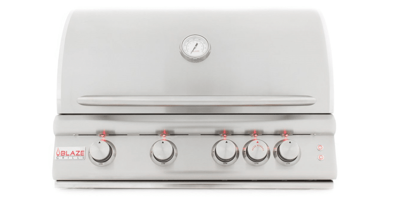4lte-grill-top | Blaze 32 Inch 4-Burner LTE Gas Grill With Rear Burner and Built-in Lighting System | West Penn Billiards