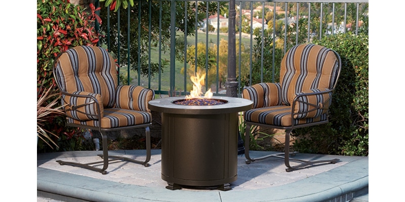 Santorini-round-chat-fire-pit | Santorini 30″ x 50″ Chat Fire Pit | West Penn Billiards