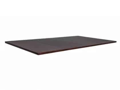 Dark brown wooden platform panel with three sections lying flat
