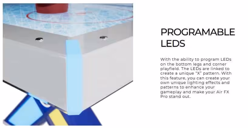 Air FX Programmable LEDs | Patriots Edition Air FX Pro Air Hockey | West Penn Billiards